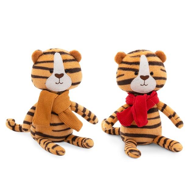 Tygr Cookie se žlutou šálou od firmy ORANGE TOYS - 14 cm - B