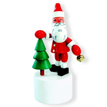 DETOA mačkací figurka Santa Claus se stromkem