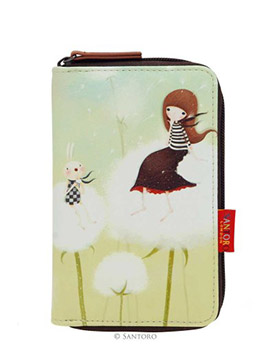 Peněženka na zip Blowing kisses od firmy SANTORO Kori Kumi