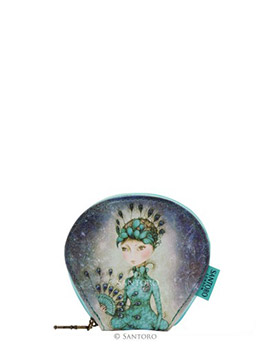 Malá peněženka na zip  - "Miss Peacock" od firmy SANTORO London Mirabelle