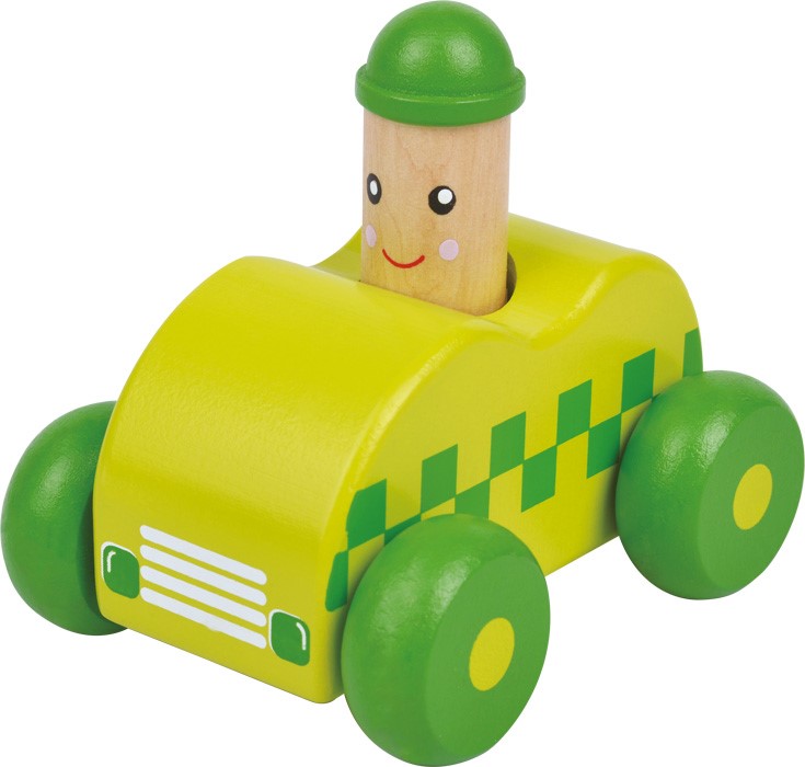 Dřevěné pískací auto - zelené