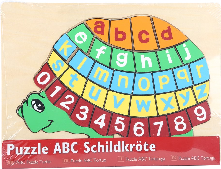 Želva - puzzle abeceda a čísla