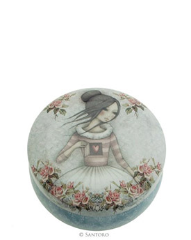 Plechová krabička na drobnosti - "The Secret" od firmy SANTORO London Gorjuss