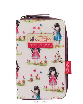 Peněženka na zip "Pastel Pattern Ladybird" od firmy SANTORO Gorjuss