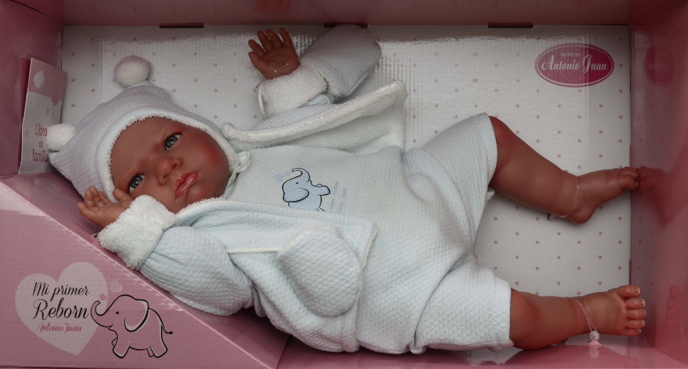 Reborn miminko -  Můj první reborn v modré čepičce -  od Antonio Juan