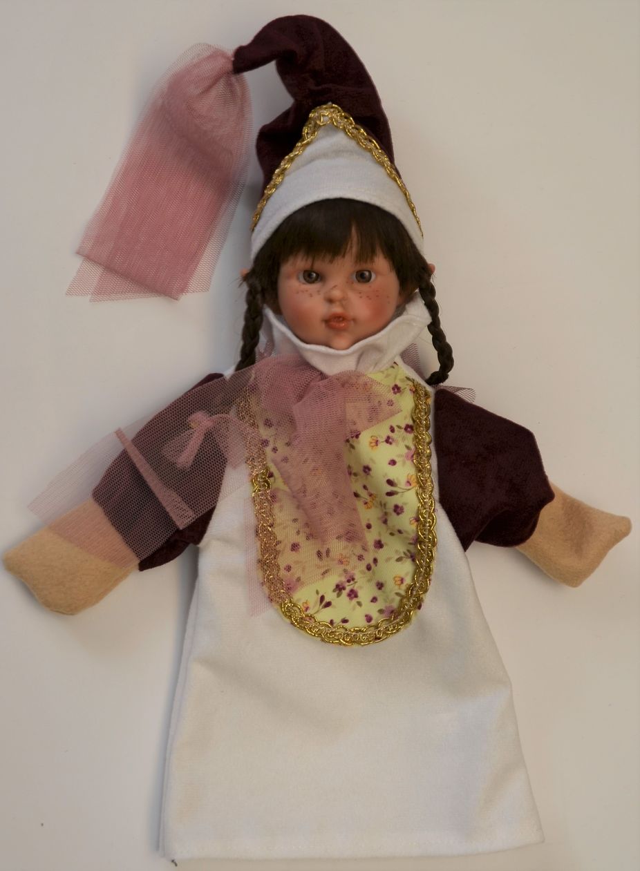 Maňásek na ruku - Elfí princezna- tmavé vlasy - 1