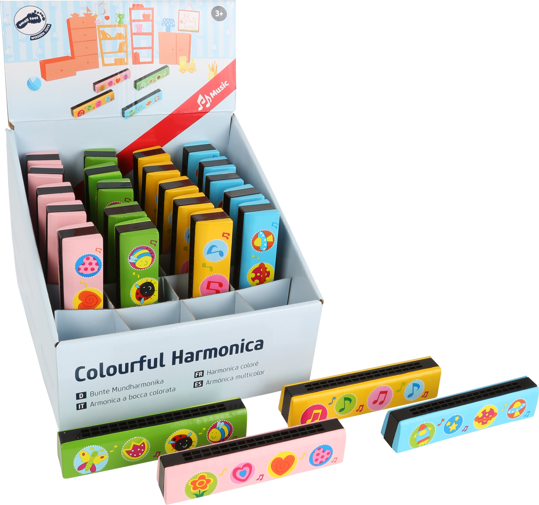 Růžová foukací harmonika
