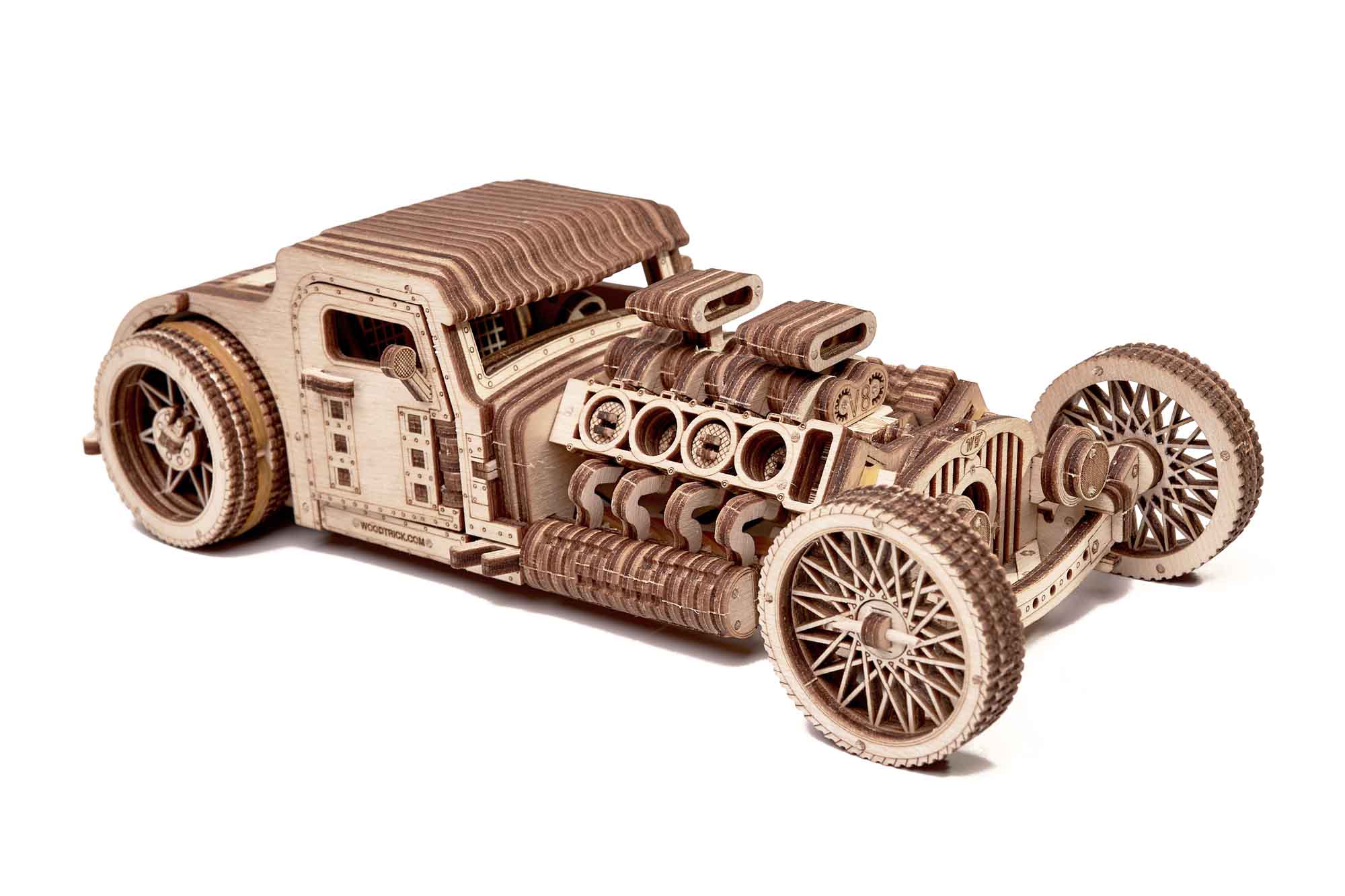 Wood Trick  "Hot Rod" - 3D dřevěné mechanické puzzle 
