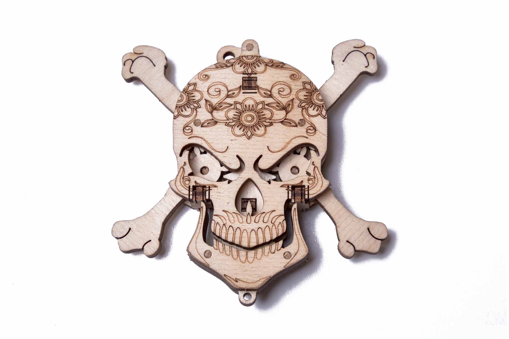 Wood Trick  "Lebka" - "Woodik Skull" - 3D dřevěné mechanické puzzle 