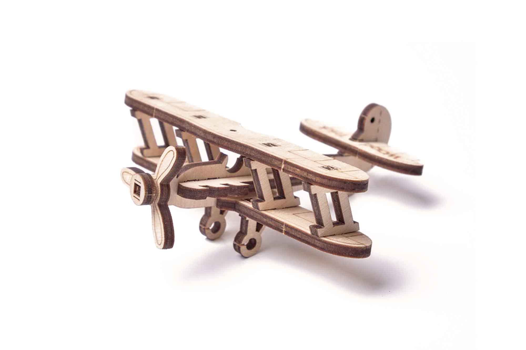 Wood Trick  "Mini letadlo" - "Woodik Mini Plane" - 3D dřevěné mechanické puzzle 