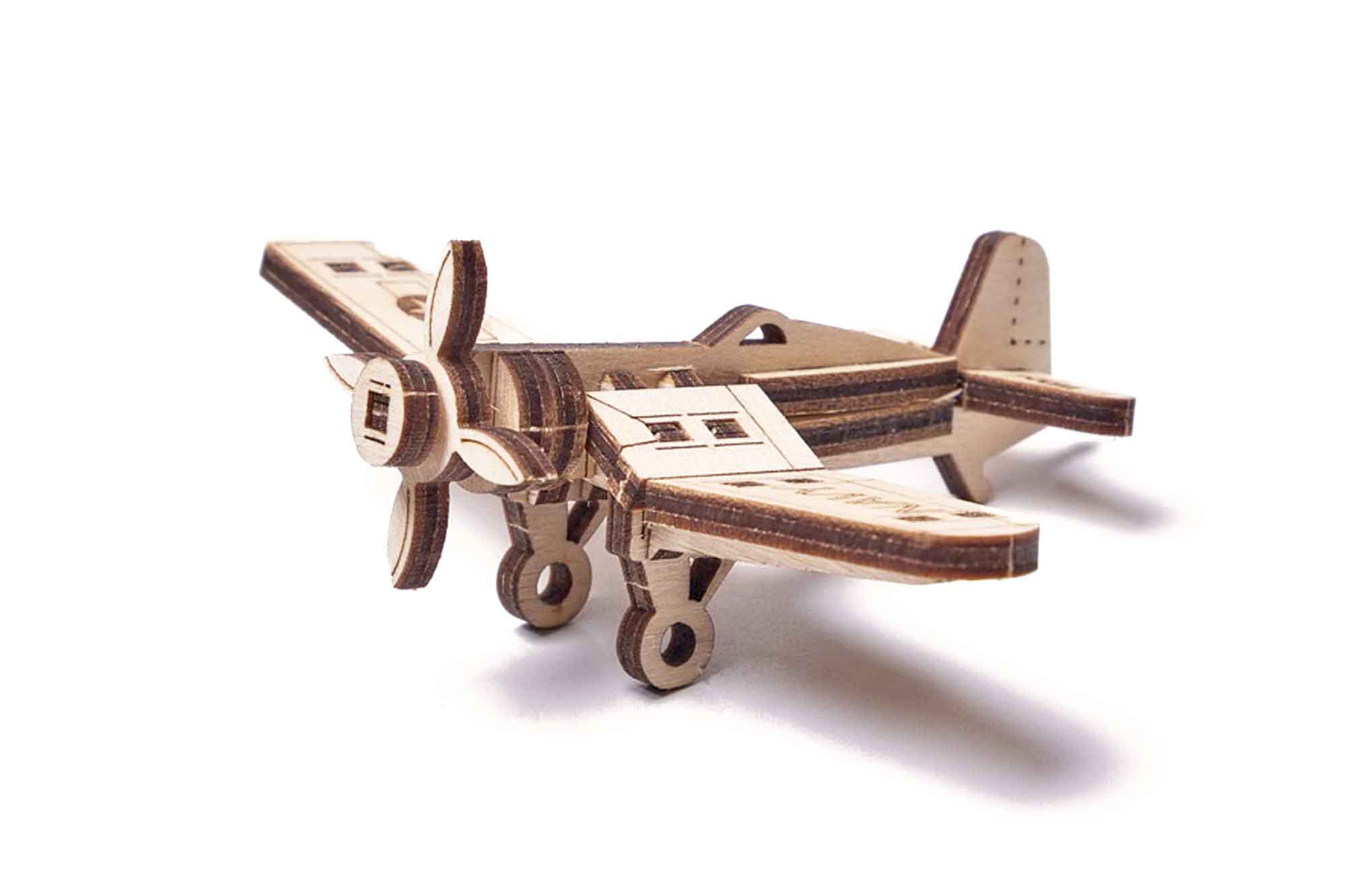 Wood Trick "Vojenské letadlo" - "Woodik Corsair Plane" - 3D dřevěné mechanické puzzle