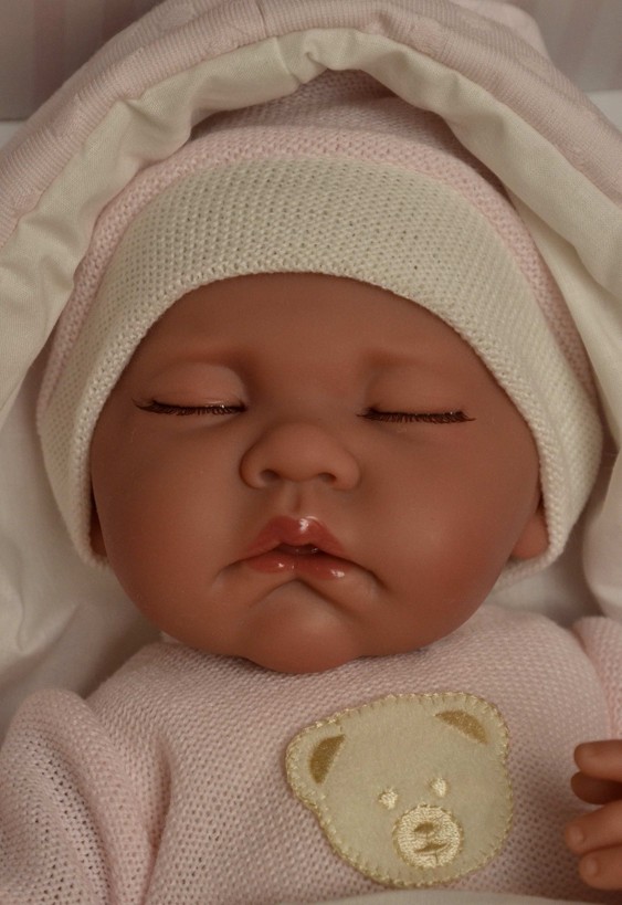 Realistické miminko- spící  holčička - Luna ve spacím pytli  od Antonio Juan