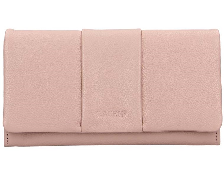 Dámská béžová kožená peněženka - LAGEN