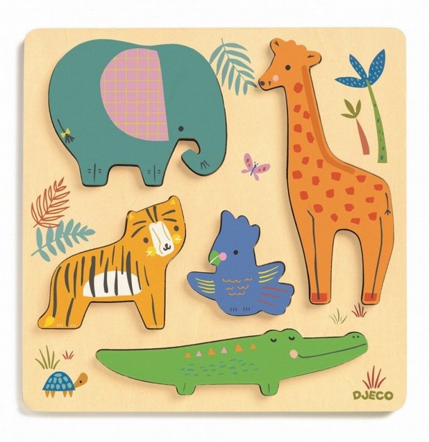 Vkládací puzzle - zvířátka z džungle  