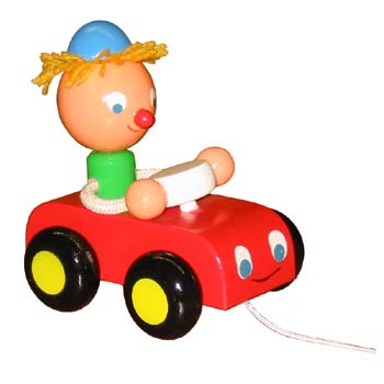 Tahací auto s klukem od firmy Miva Vacov