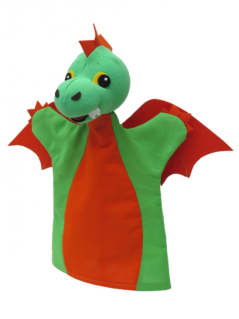 Maňásek na ruku - Drak oranžový