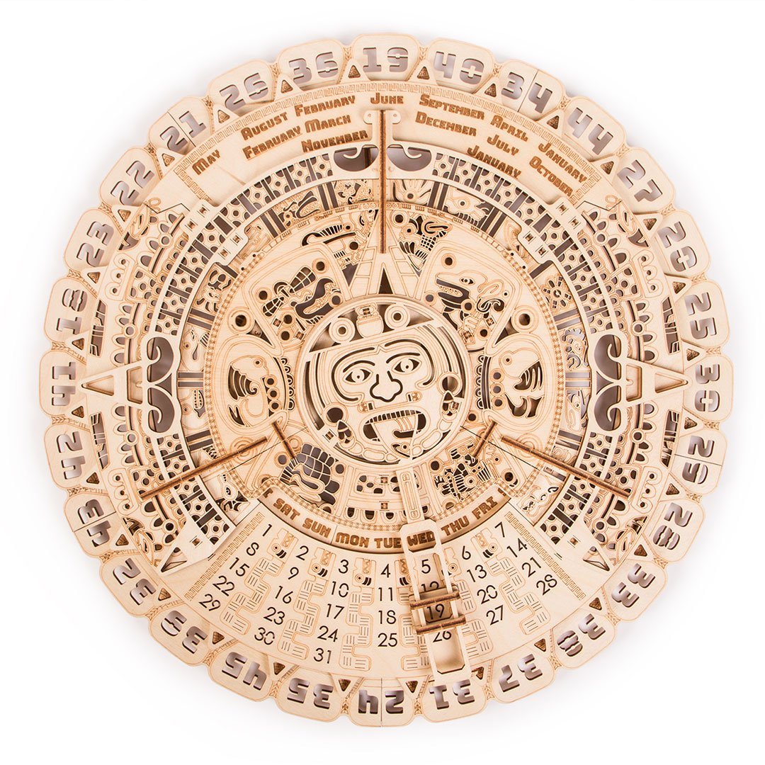 Wood Trick  "Máyský kalendář" - 3D dřevěné mechanické puzzle 