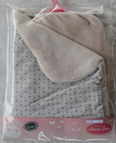 Teplá šedá dečka s drobným potiskem pro miminka 40-42 cm