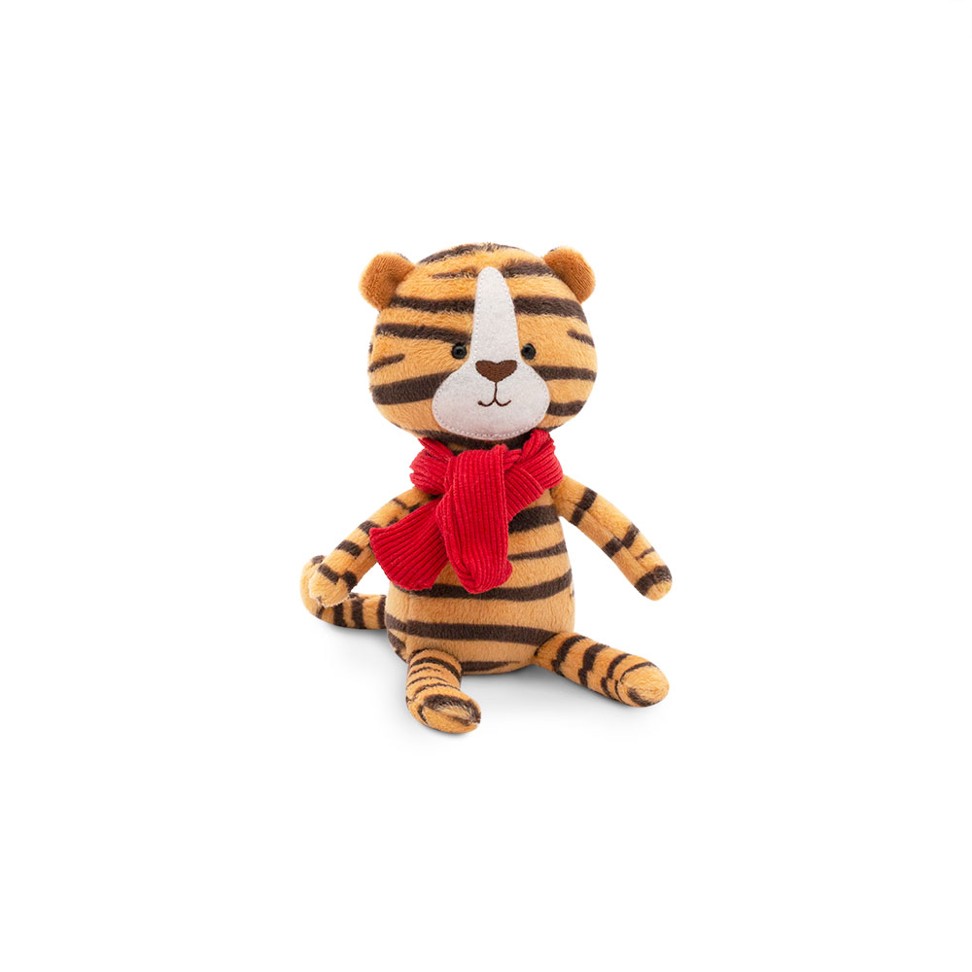 Tygr Cookie se žlutou šálou od firmy ORANGE TOYS - 14 cm - B