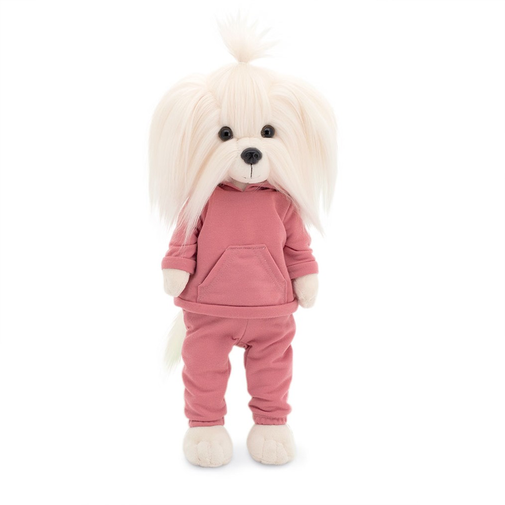 Mimi s kostřičkou  v červené teplákové soupravě - maltézská slečna od firmy ORANGE TOYS