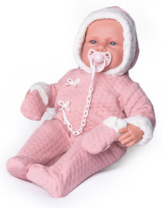 Realistické miminko - holčička  Babydoo v zimní kombinéze  od firmy Antonio Juan