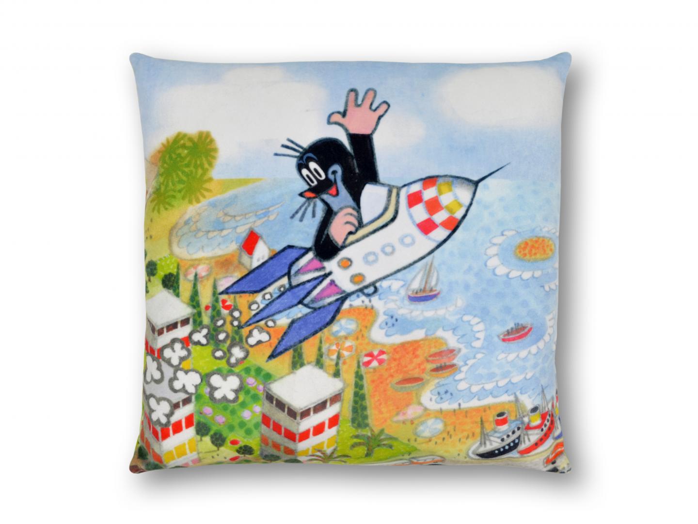 Polštářek - Krteček v raketě od firmy MÚ Brno