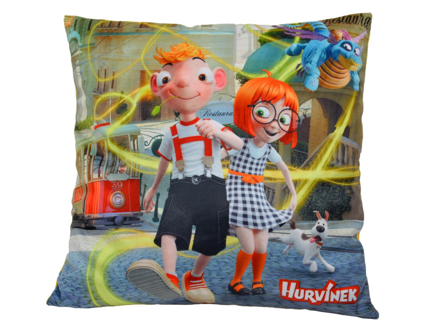 Polštářek - Hurvínek u tramvaje od firmy MÚ Brno