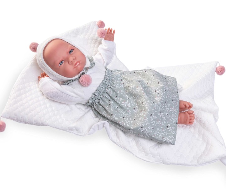 Miminko - Můj první reborn Berta v modré sukni od firmy Antonio Juan ze Španělska