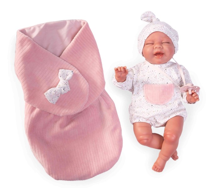 Reborn miminko - Můj malý reborn - Luna v růžovém spacím pytli od Antonio Juan