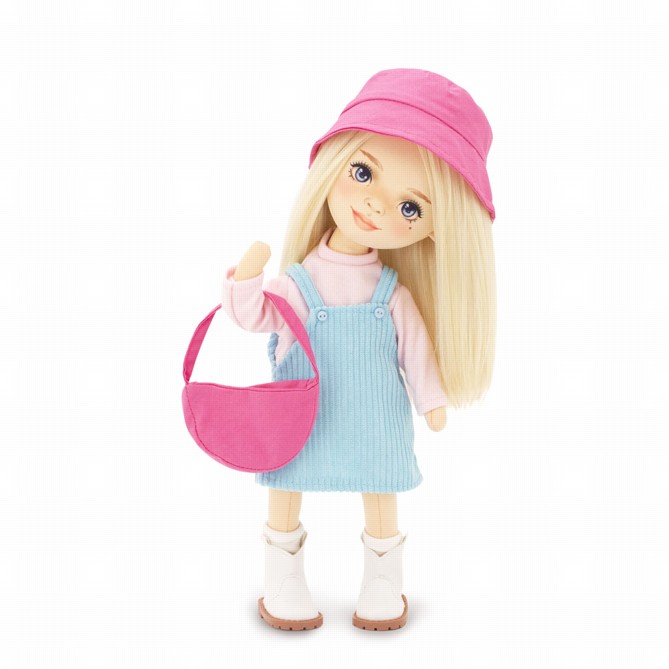 Panenka Mia v modré šatové sukni od firmy ORANGE TOYS