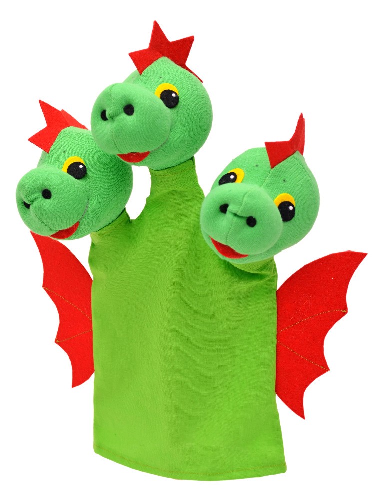 Maňásek na ruku - Drak tříhlavý