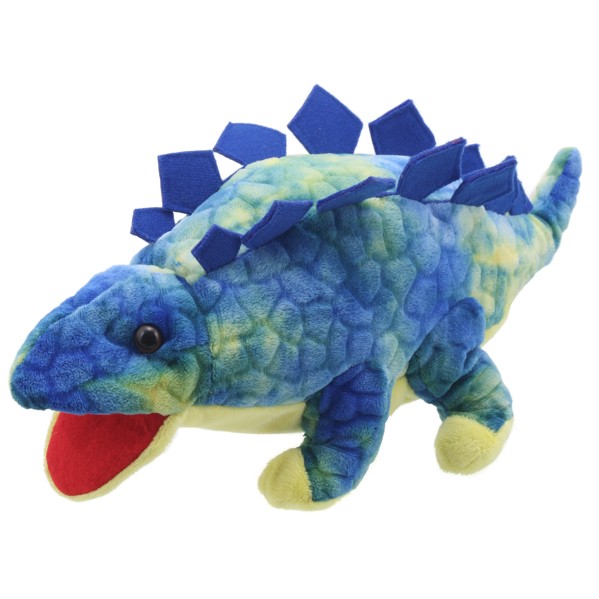 Maňásek na ruku - Malý stegosaurus - modrý