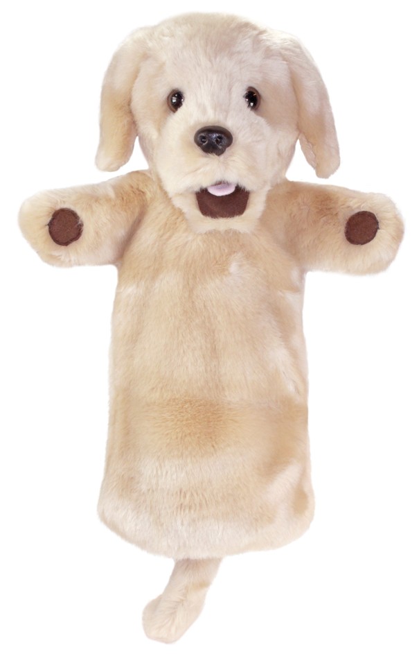 Maňásek na ruku - "dlouhý rukáv" maňásek - Labrador žlutý