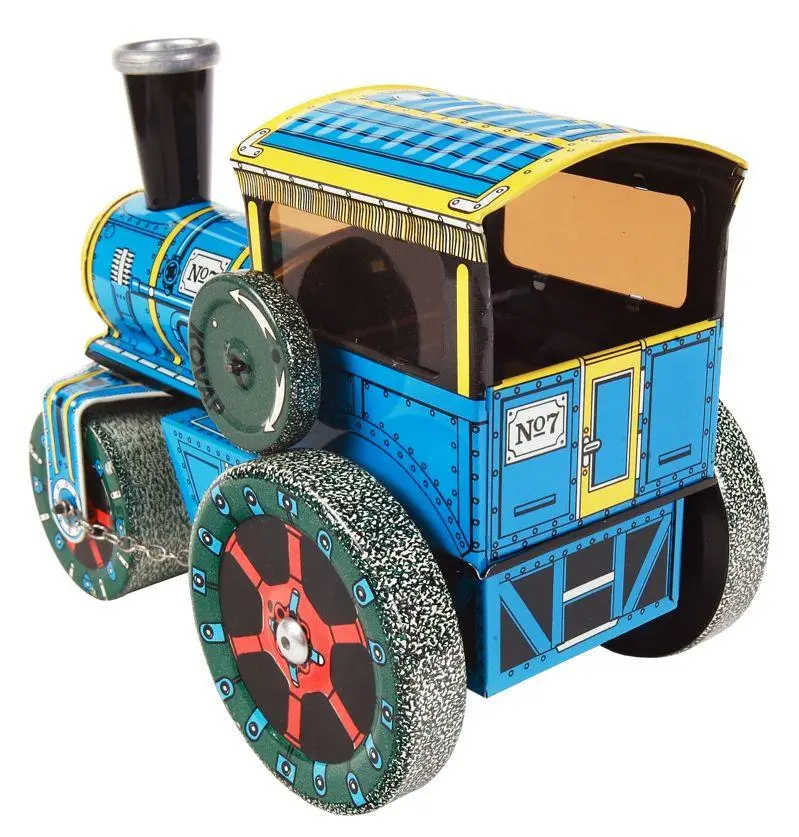 Siniční válec modrý - plechový model