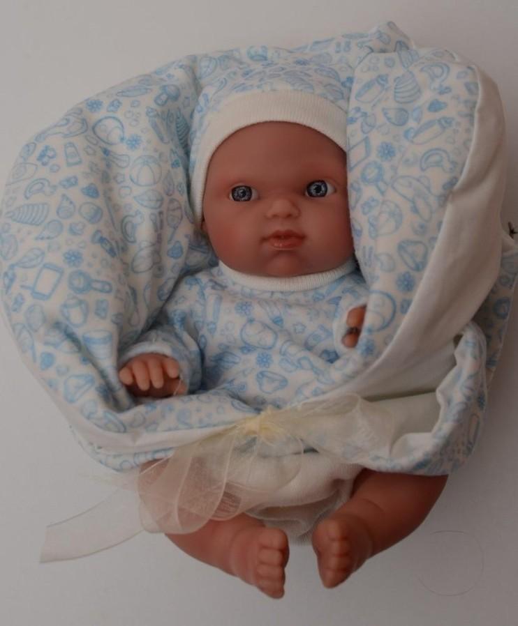 Realistická panenka - miminko-chlapeček  Mufly ve spacím pytli - Adam od Antonio Juan