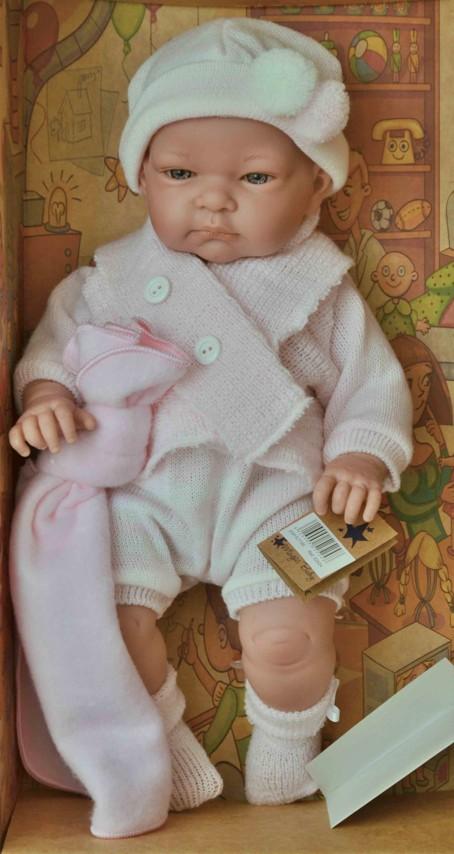 Realistické miminko - holčička - Jenny v kabátku na knoflíky od firmy Lamagik