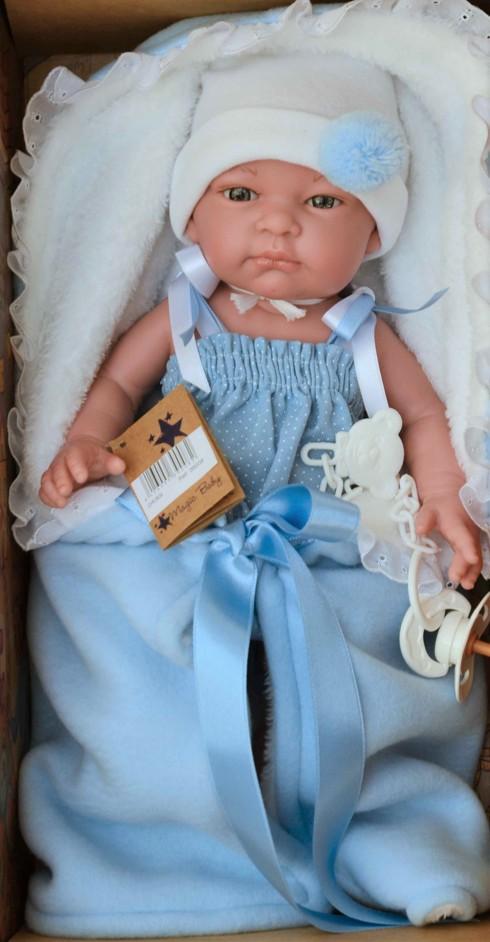 Realistické miminko - chlapeček- Menší John s mašlemi od firmy Lamagik