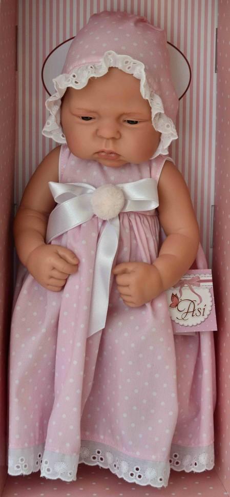 Realistické miminko - LUCÍA  - dlouhé růžové šaty  od firmy ASIVIL 