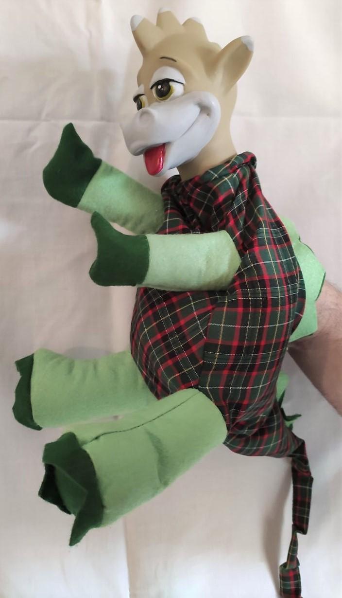 Maňásek na ruku - drak - 42 cm