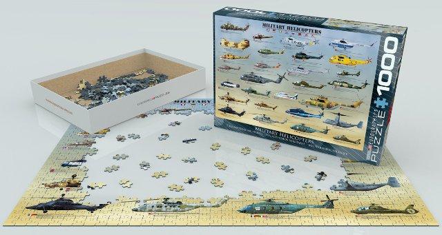 Puzzle EuroGraphics Vojenské vrtulníky 1000