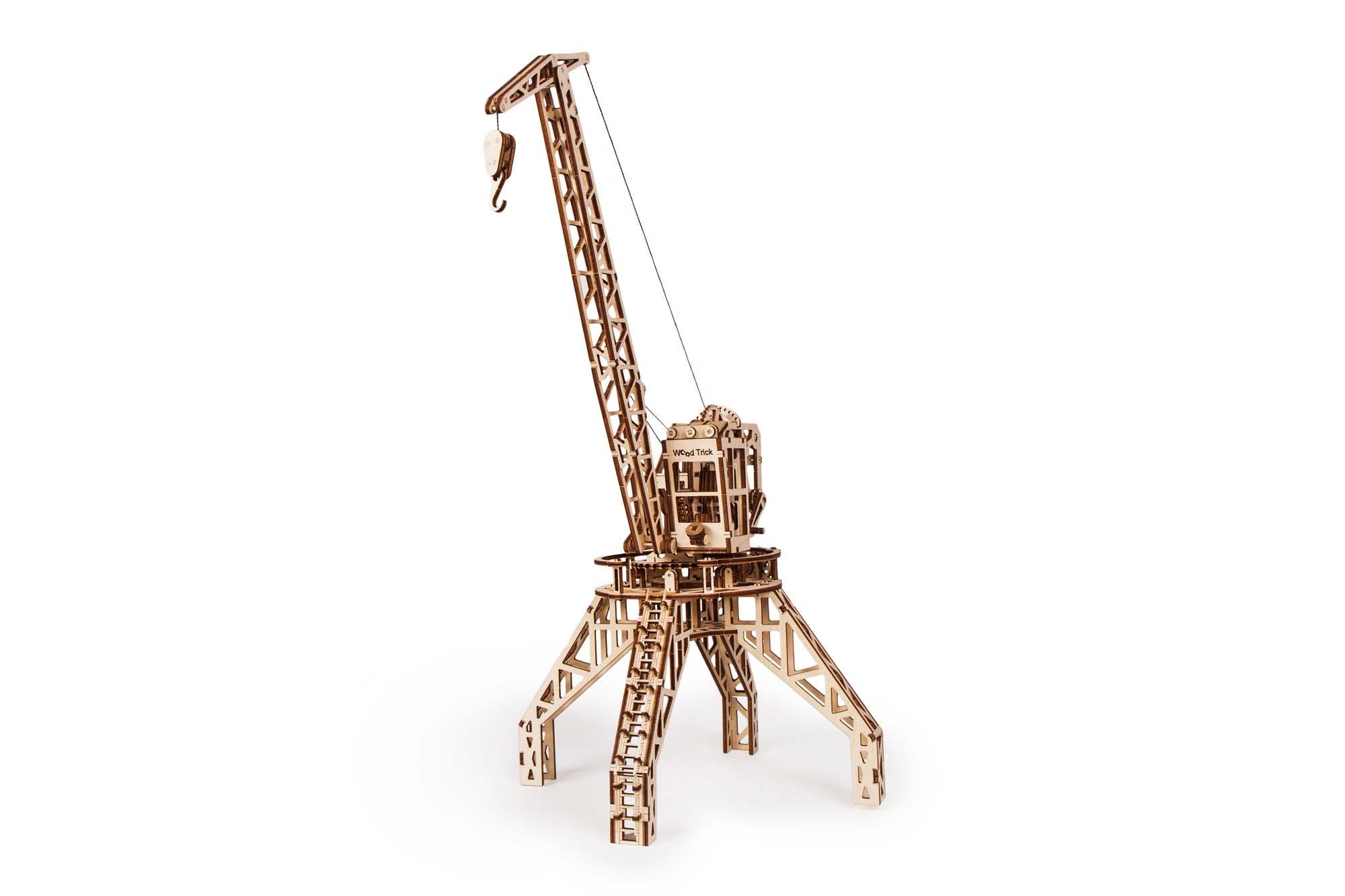 Wood Trick "Jeřáb s kontejnerem" - 3D dřevěné mechanické puzzle