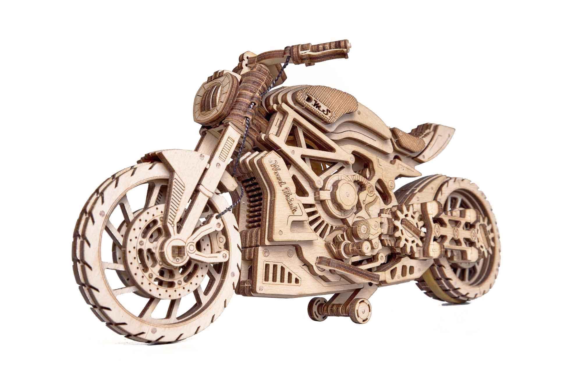 Wood Trick "Motocykl" - 3D dřevěné mechanické puzzle