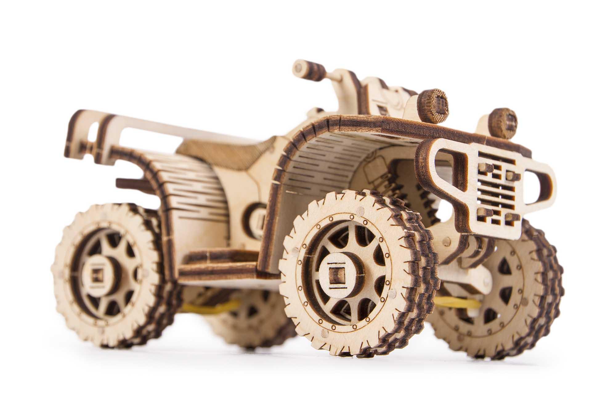 Wood Trick  "Čtyřkolka ATV" - 3D dřevěné mechanické puzzle 