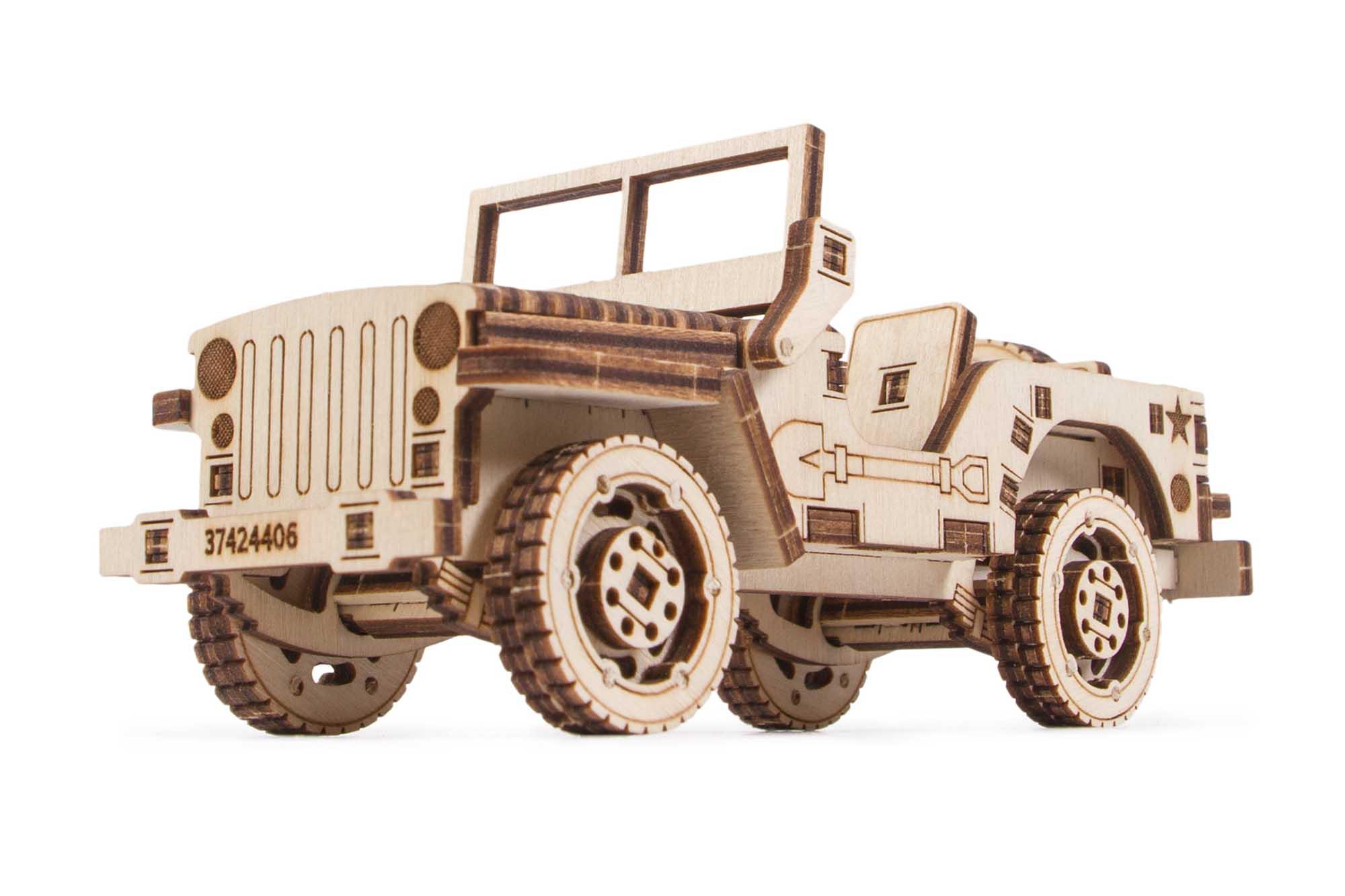 Wood Trick "Jeep" - 3D dřevěné mechanické puzzle