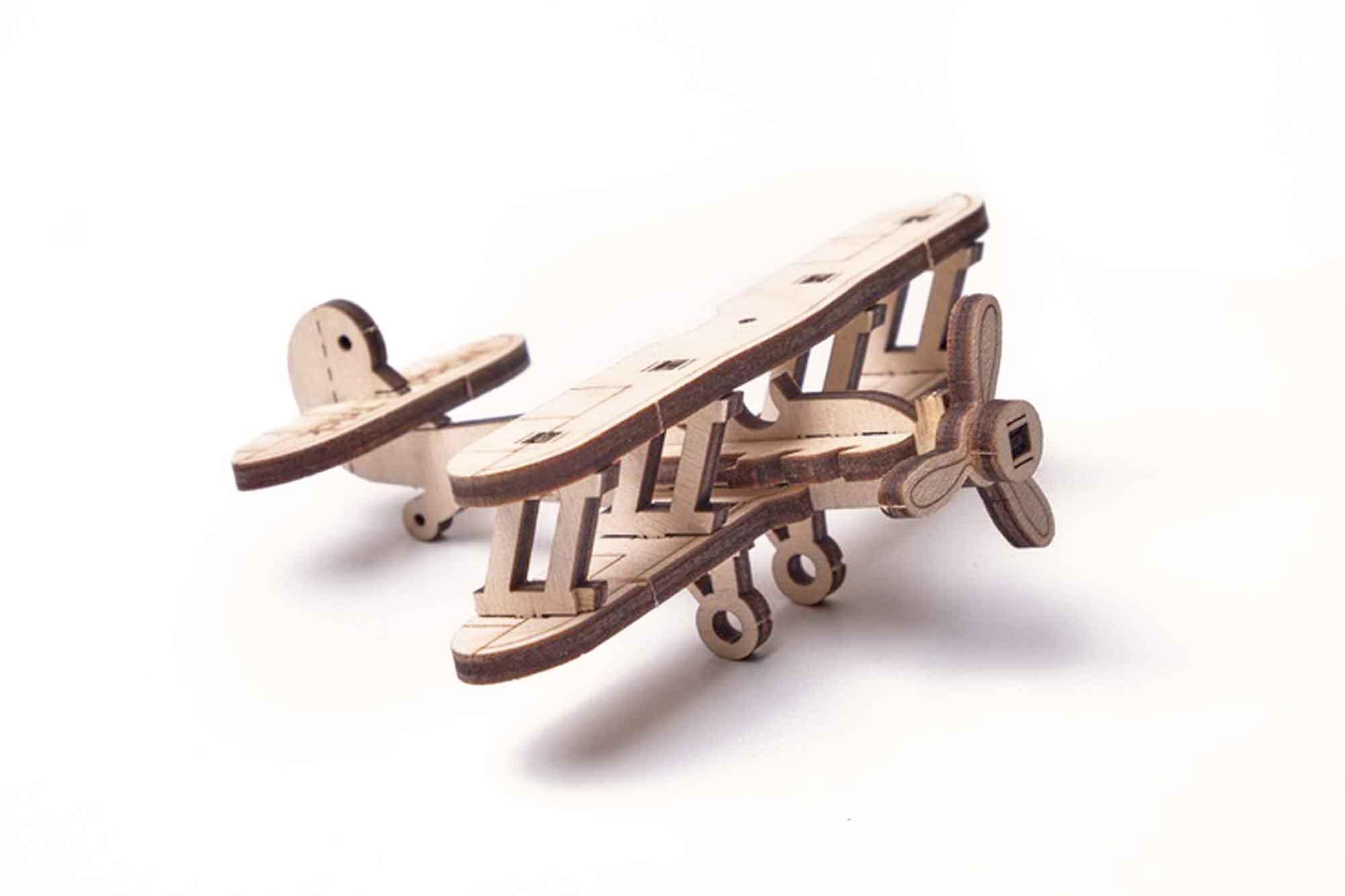Wood Trick "Mini letadlo" - "Woodik Mini Plane" - 3D dřevěné mechanické puzzle