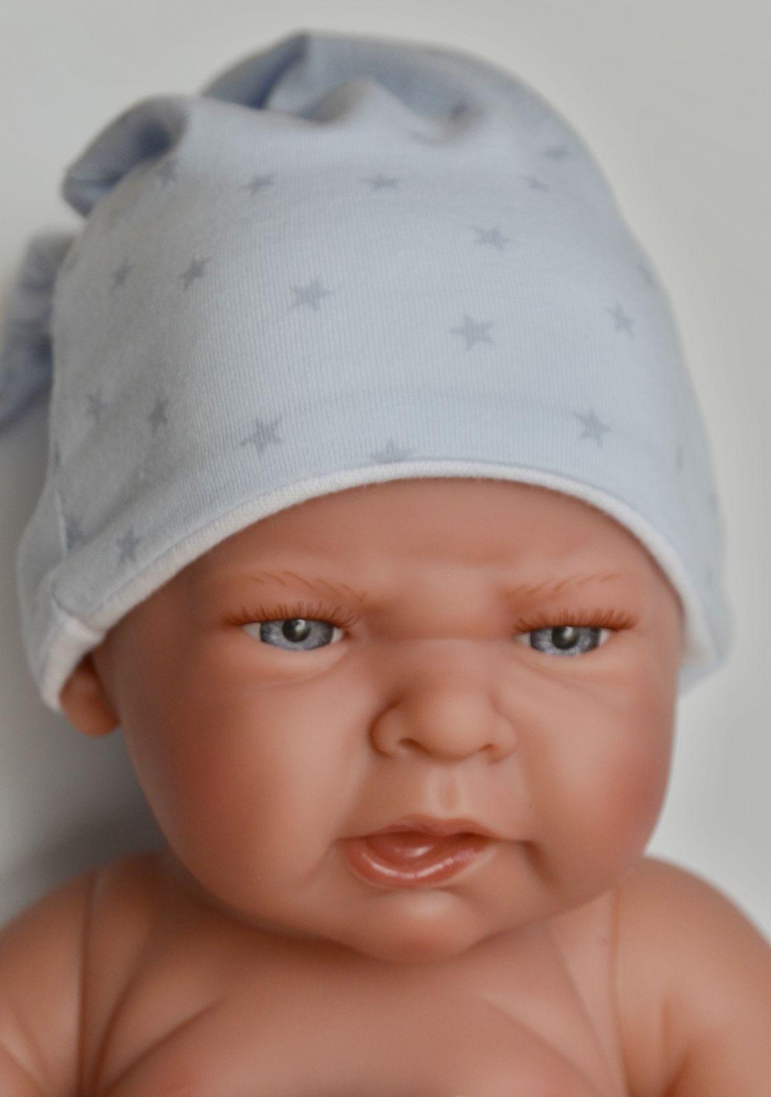Realistické miminko - chlapeček Leo v modré čepičce od Antonio Juan