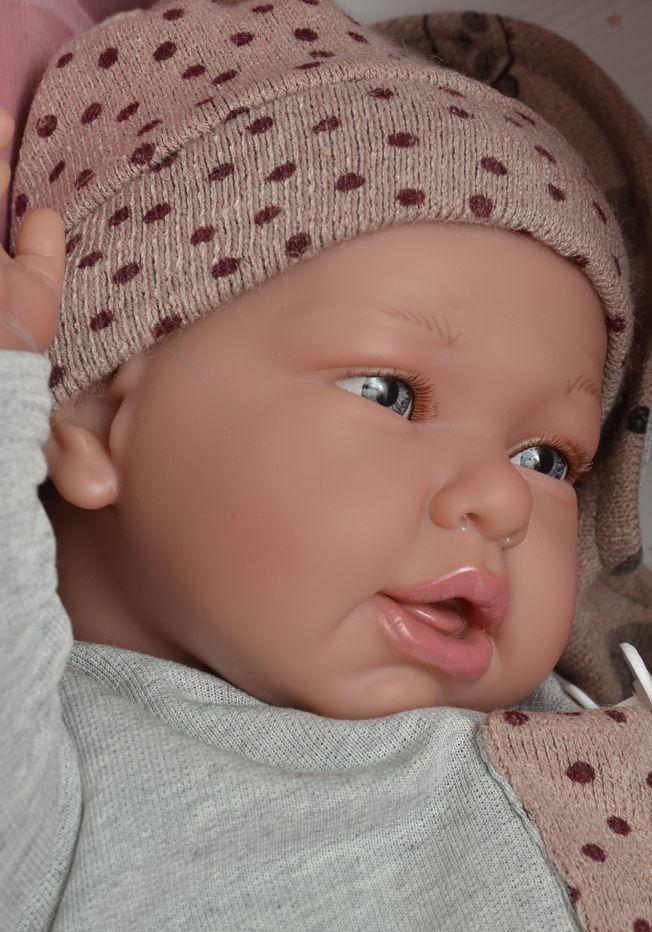 Reborn miminko - Můj první reborn Daniela na dečce s pandami od Antonio Juan