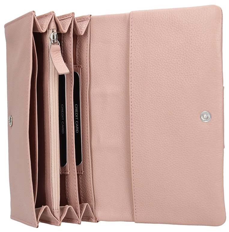 Dámská béžová kožená peněženka - LAGEN