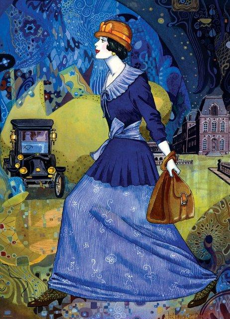 Puzzle EuroGraphics Procházka v Paříži 1000