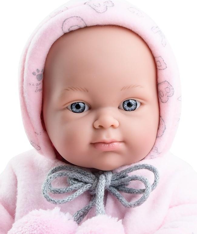 Realistické miminko - holčička - Mini pikolin v růžovém kabátku od firmy Paola Reina